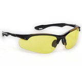 Custom Amber Lens W/ Black Framefashion Style Wrap Around Safety Glasses / Sun Glasses