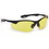 Custom Amber Lens W/ Black Framefashion Style Wrap Around Safety Glasses / Sun Glasses, Price/piece