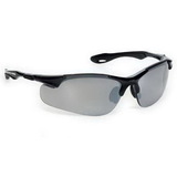 Custom Silver Mirror Lens W/ Black Framefashion Style Wrap Around Safety Glasses / Sun Glasses