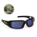 Custom Blue Mirror Lens W/ Black Frametrooper Style Premium Safety Glasses / Sun Glasses