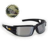 Custom Silver Mirror Lens W/ Black Frametrooper Style Premium Safety Glasses / Sun Glasses