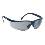 Custom Gray Lens With Blue Framewrap-Around Safety Glasses / Sun Glasses