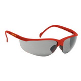 Custom Gray Lens With Red Framewrap-Around Safety Glasses / Sun Glasses