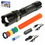 Custom Deluxe 3 Watt Xpe Zoom Rechargeable Flashlight With Orange Way Wand, Price/piece