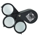 Custom Triple-Lens Folding Magnifier, 2-1/8 X 1-1/2 X 1 (Closed)