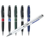 Custom Chrome Plated Brass In Glossy Lacquer Finish Ballpoint Pen, Twist Action