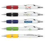 Custom Click-Action Aluminum Lacquer Coated Colored Gri Ballpoint Pen