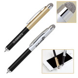 Custom Aluminum Ballpoint Pen With Fiber Cloth Capacitive Stylus