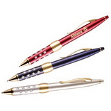 Custom Solid Brass Barrel With Gold Trims Ballpoint Pen, Twist Action