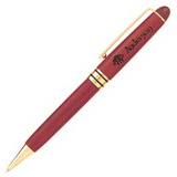 Custom Rosewood With Satin Gold Accents Ball Point Pen