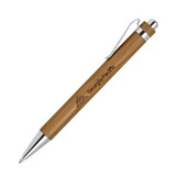 Custom Eco-Friendly Bamboo Pen, Click Action
