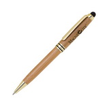 Custom Bamboo Ballpoint Pen With Capacitive Stylus