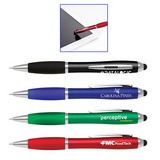 Custom Plastic Ballpoint Pen With Soft-Touch Stylus Tip