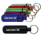 Custom Assorted Colored Aluminum Id Holder With Keyring