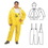 Custom Pvc/Polyester 3-Piece Yellow Rainsuit, Price/piece