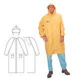 Custom Pvc/Polyester 2-Piece Yellow Raincoat