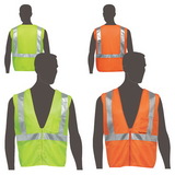 Blank Class 2 Compliant Mesh Safety Vest With Inside Pockets