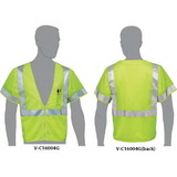 Blank Lime Class 3 Compliant Mesh Safety Vest With Sleeves