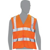 Blank Orange Class 2 Compliant 5-Point Break Away Mesh Vest