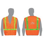 Custom Orange Class 2 Compliant Surveyor'S Vest