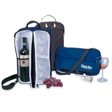 Custom 1007 600D Polyester Premium Wine Bottle Cooler, 8-1/2L x 15H x 3-1/4D