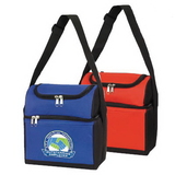 Custom 1130 600D Polyester Dual Compartment Lunch Cooler, 9 L x 10-1/2 H x 6-1/2 D