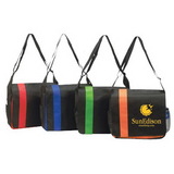 Custom 4142 90gsm non-woven fabric Eco Messenger Bag, 14 L x 12 H x 4 D