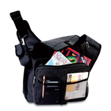 Custom 4207 Urban Style Canvas Messenger Bag, 14L x 13-1/2H x 3-1/2D