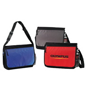 Custom 4210 600D Poly/Doby Nylon Messenger Style Computer Bag, 15 L x 12 H x 4-1/2 D