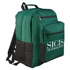 Custom 6033 600D Polyester Packer Backpack, 12-1/2 L x 8-1/2 D x 16-1/2 H