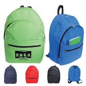 Custom 6314 600D Polyester Four Compartment Backpack, 12 L x 16 H x 5-1/2 D