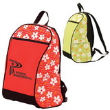 Custom 6810 Floral Canvas Backpack, 12 L x 18 H x 7 D