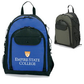 Custom 6902 600D Polyester Campus Backpack, 14 L x 18 H x 9 D