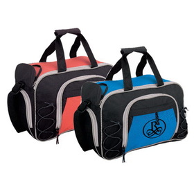 Custom 7207 600D Polyester 18" Deluxe Sports Duffle With Shoe Compartment, 18L x 11H x 9-1/2D