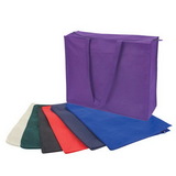 Custom 9023 Non-Woven Zippered Large Tote, 20 L x 16 H x 6 D