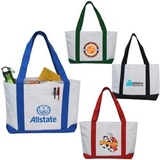 Custom 9032 Classic Two Tone Polyester Tote, 19 L x 12 H x 4-1/2 D