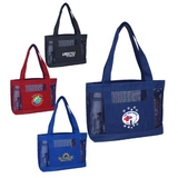 Custom 9033 Solid Color Polyester Mesh Tote, 19 L x 12 H x 4-1/2 D