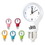 Custom CK1211 Light Bulb Wall Clock With Auto Light Sensor, 8L x 13-7/8H x 4D, Price/piece