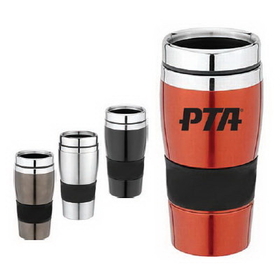 Custom DW1156 Stainless Steel 16 oz. Double Wall Sure-Grip Tumbler, 3-2/5 W x 7 H