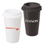 Custom DW1294 Porcelain material 12oz. Double Wall Tumbler w/Silicone Lid, 3-5/8L x 5-1/2H, Price/piece