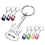 Custom KC1202 Metal Guitar Shape Key Chain, 1-1/4L x 4H x 1/8D, Price/piece