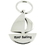 Custom KC1210 Metal Sailboat Key Chain, 1-1/2L x 3-1/4H x 1/8D, Price/piece