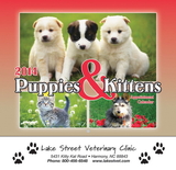 Custom 2101 Puppies & Kittens Wall Calendar - Stapled