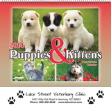 Custom 210 Puppies & Kittens Wall Calendar - Spiral