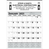 Custom 370 Commercial Planner Wall Calendar - Grey & Black