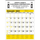Custom 371 Commercial Planner Wall Calendar - Yellow & Black