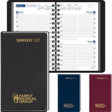Custom RR5231 Ruled, Two Days Per Page Planner Wired To Cover 2021