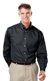 Blank Blue Generation BG8213 Men's 100% Cotton Long Sleeve Signature 6.5 Ounce Colorfast Twill Shirt