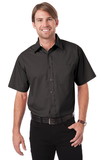 Custom Blue Generation BG8330S Men's Short Sleeve Fine Line Twill Wrinkle Resistant Shirt