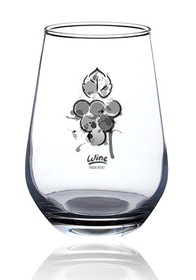 Blank 16 oz. Vaso Silicia Stemless Wine Glasses